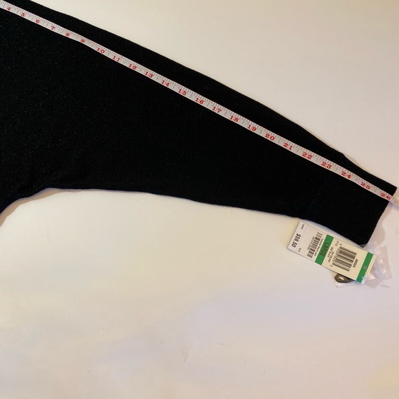 INC- ( international Concepts) Black Top. Large . Long Sleeves. NWT. - Picture 4 of 8